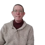 Robert Coxe in tan sweater with background removed.