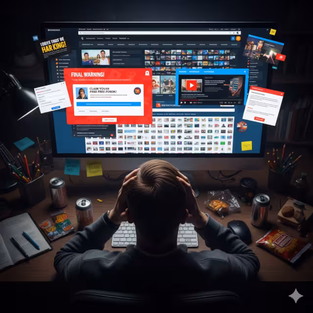 A man sitting in front of a traditional website design.