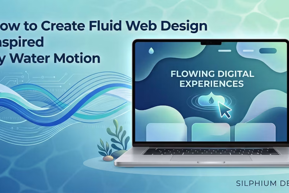 A screen showing fluid web design.