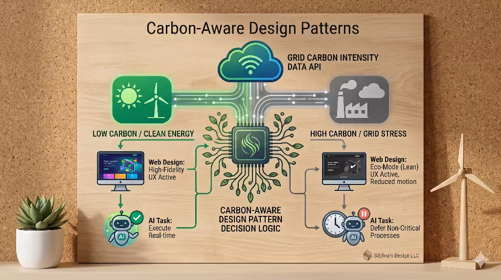 A board showing a carbon-aware design pattern.