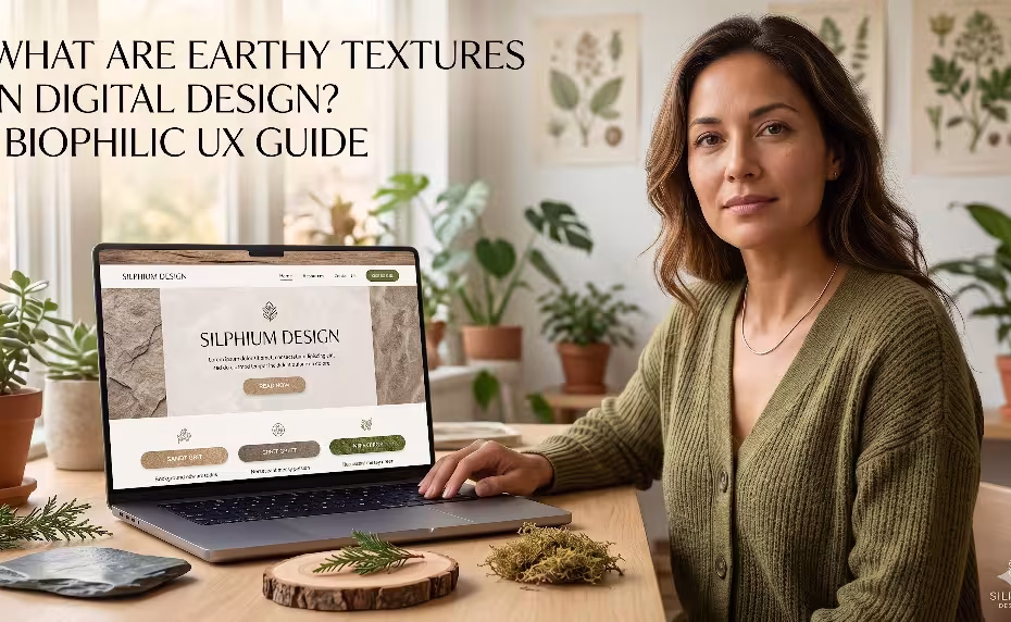 Earthy textures in web design.
