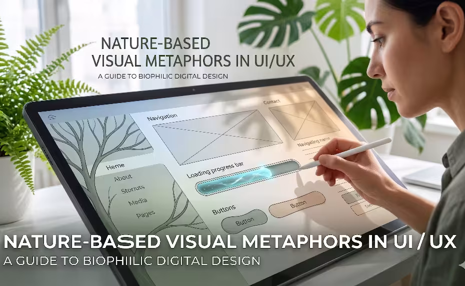 A person looking at visual metaphors.