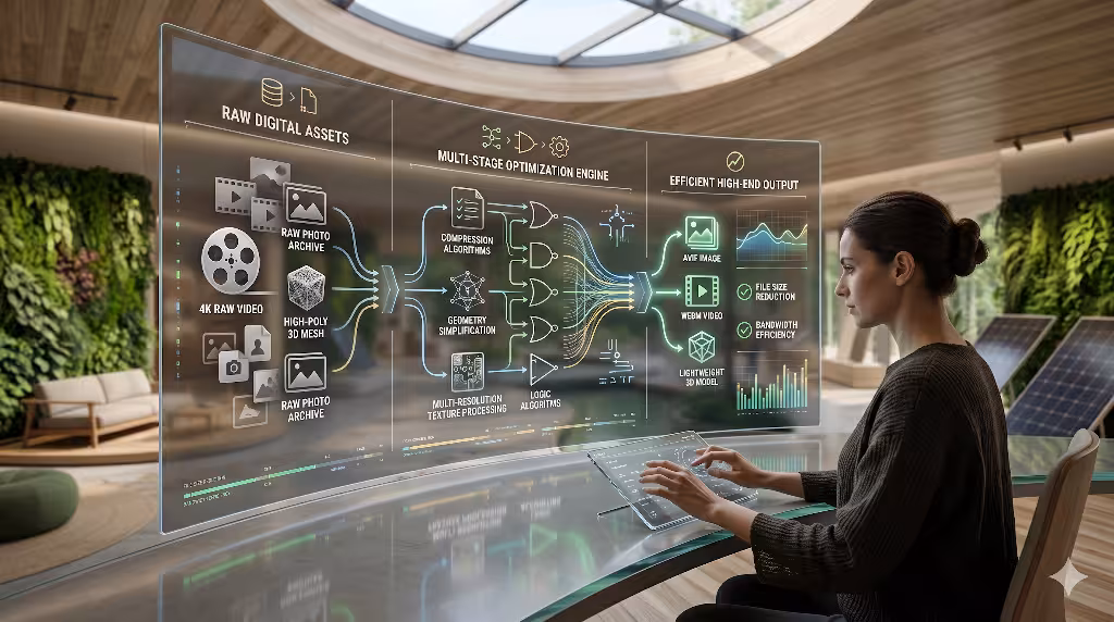 A woman looking at the technical aspects.