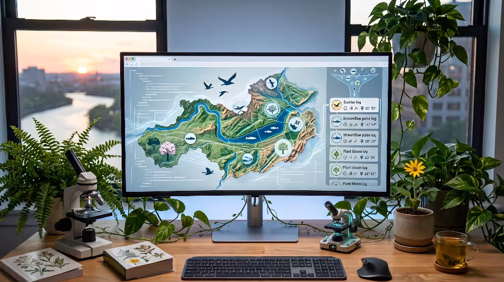 A map with species shown.