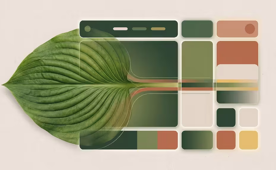 WCAG compliant leaf color and earth tones.