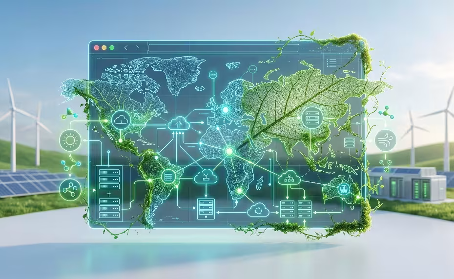 A representation of a low carbon website.