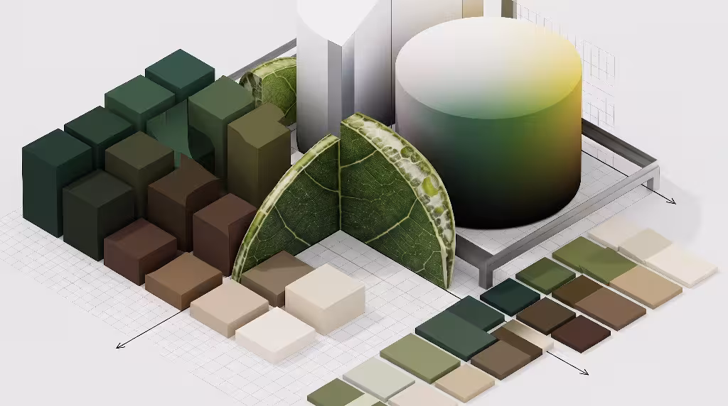 The palette architecture for leaf colors.