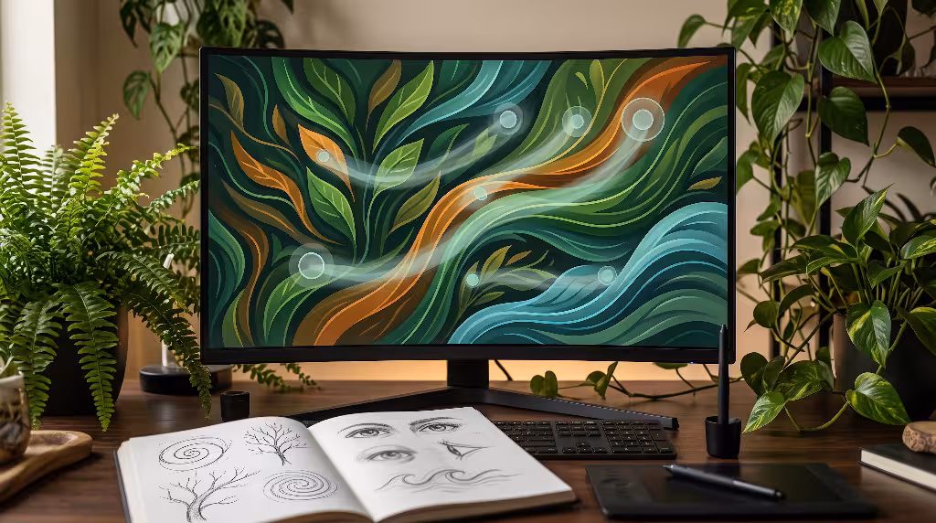 Biophilia and digital ergonomics on a website.