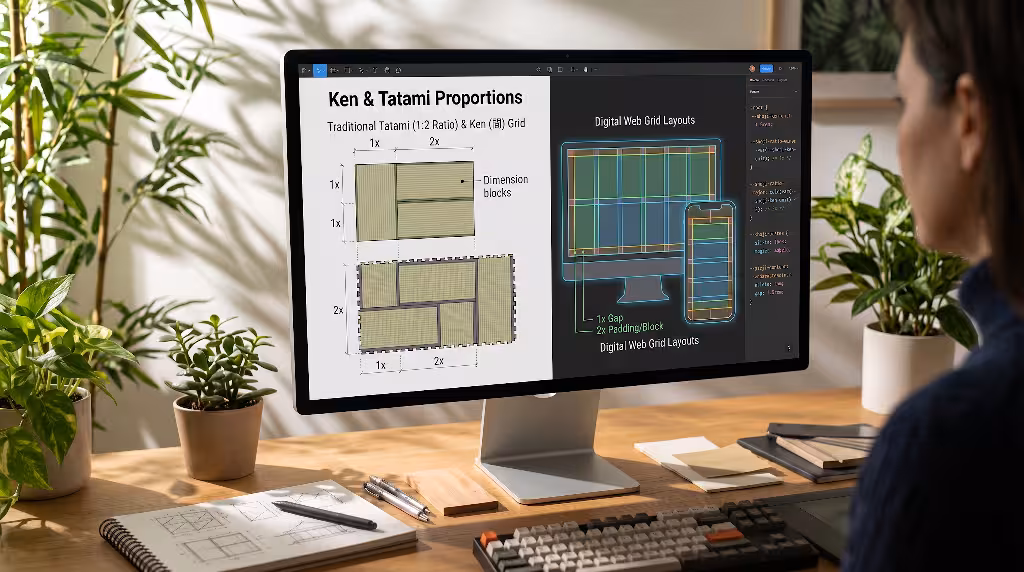 Proportion on a computer screen.