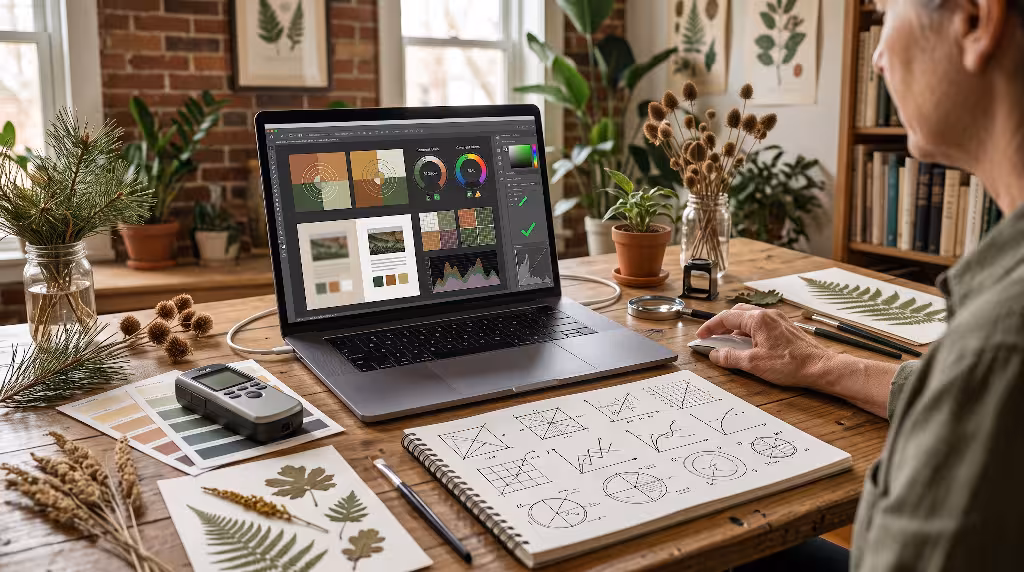A website on a laptop with contrast.