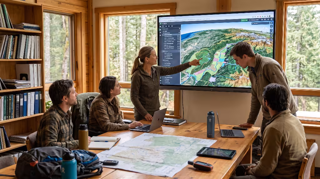A group of people using terriajs.