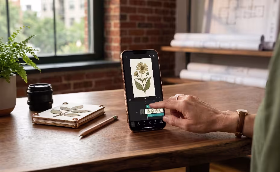 A video editing app on a smartphone.