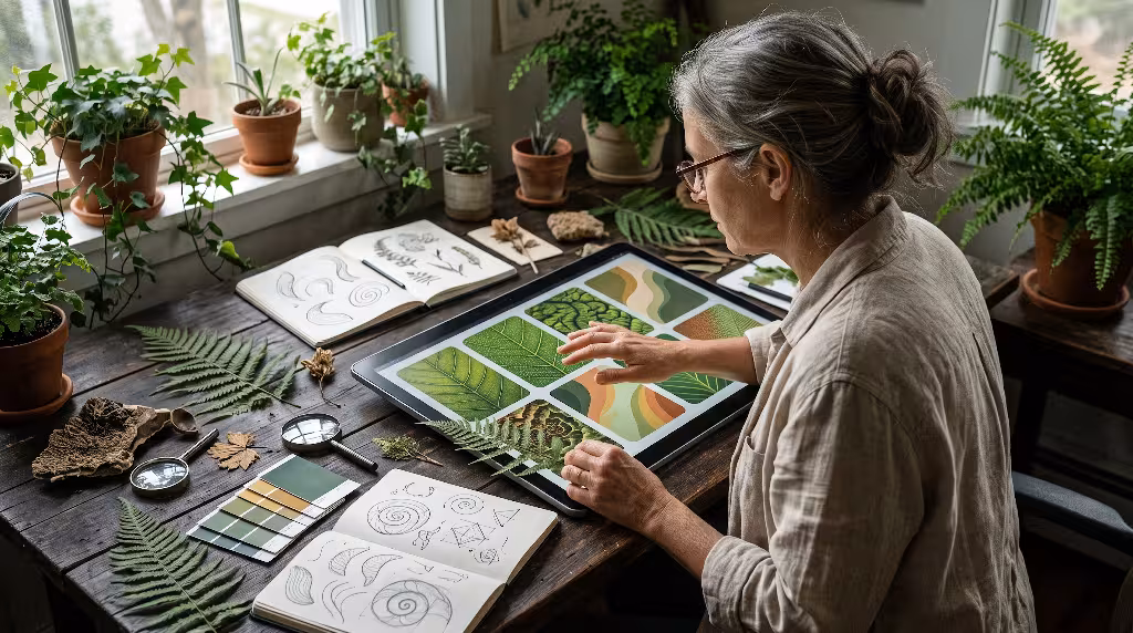 A woman looking at visceral design.