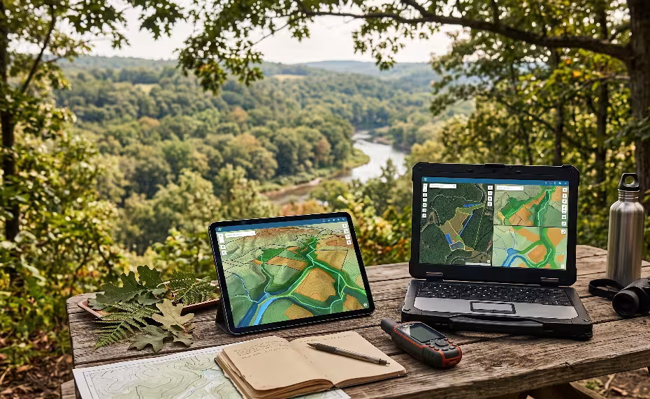 A web gis framework on laptops.